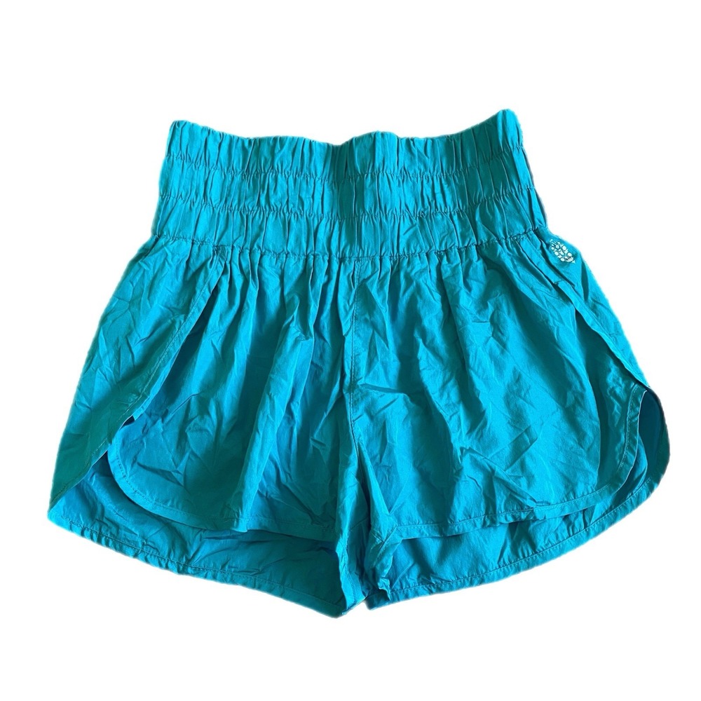 Free People Movement The Way Home Shorts Women M Green Super High Rise Lined